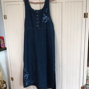 Denim fabric dress
